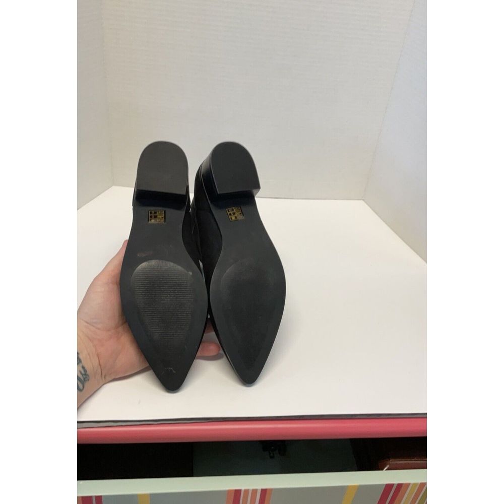 J. Crew- Size 9.5 Suede Ankle Boots Womens Black Bootie Pointed‎ Toe Block He… - Picture 9 of 10